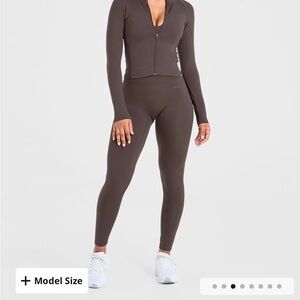 BUNDLE ONLY- AYBL Coffee Brown Staple Jacket and Leggings